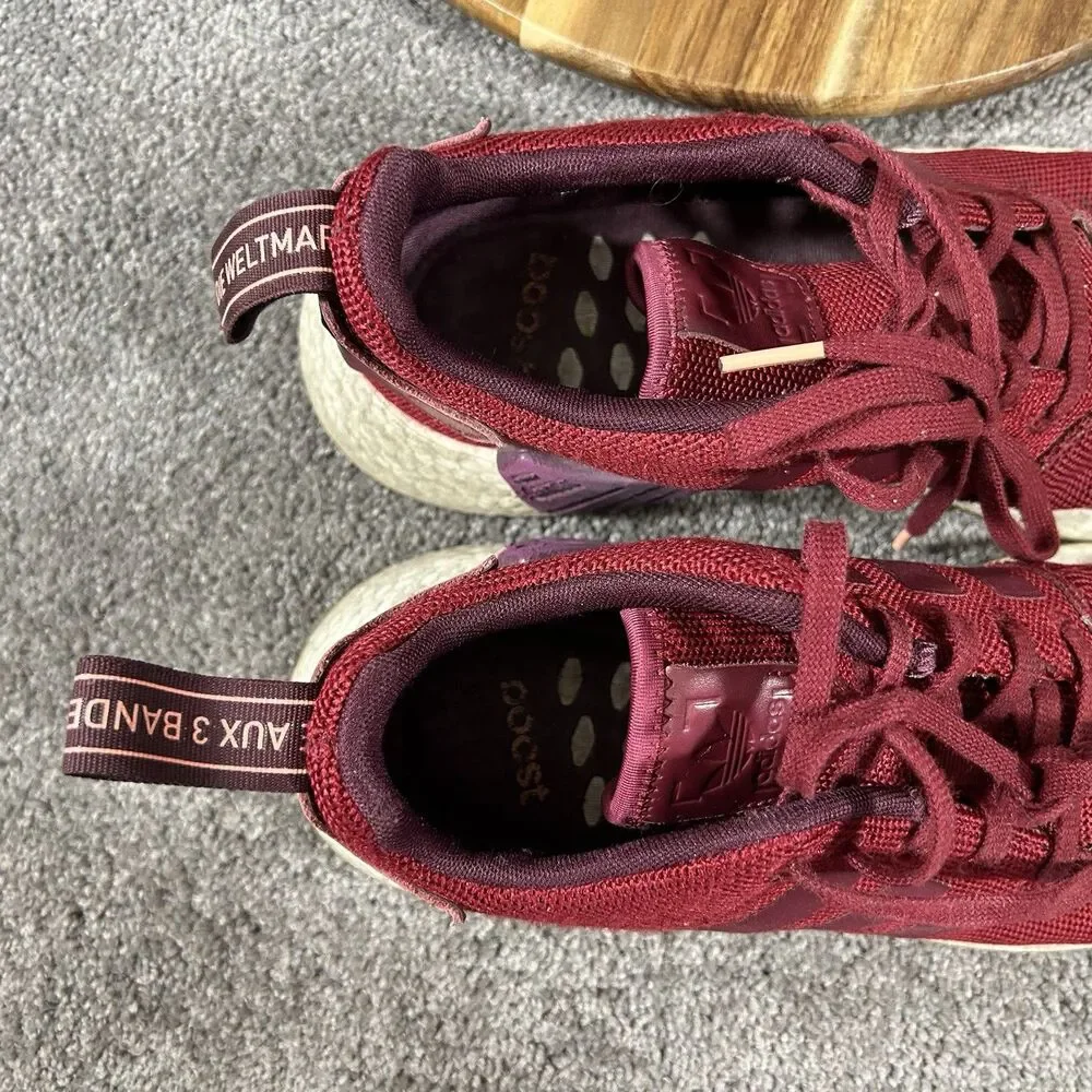 Adidas NMD_R2 Boost CQ2404 Men's Size 9 Burgundy Athletic Running Shoes Used